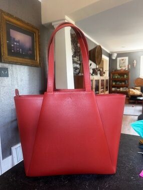 KAAI LARGE PYRAMID WORK TOTE BAG/ TERRACOTTA